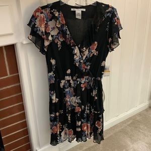 Elegant sheer floral dress